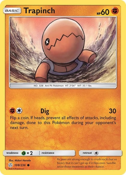 Trapinch - 108/236, SM - Cosmic Eclipse 108/236