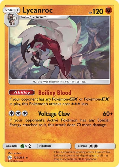 Lycanroc, SM - Cosmic Eclipse 124/236