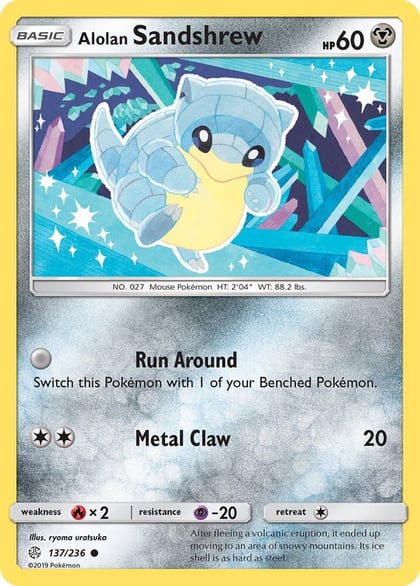 Alolan Sandshrew, SM - Cosmic Eclipse 137/236