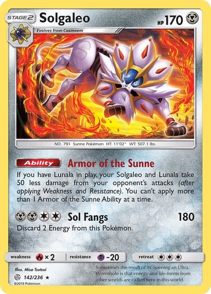 Solgaleo, SM - Cosmic Eclipse 142/236