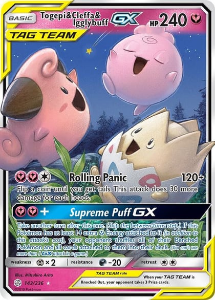 Togepi & Cleffa & Igglybuff GX, SM - Cosmic Eclipse 143/236