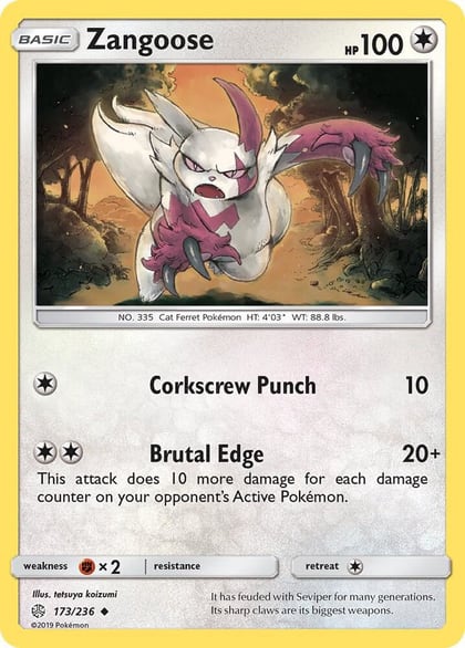 Zangoose, SM - Cosmic Eclipse 173/236