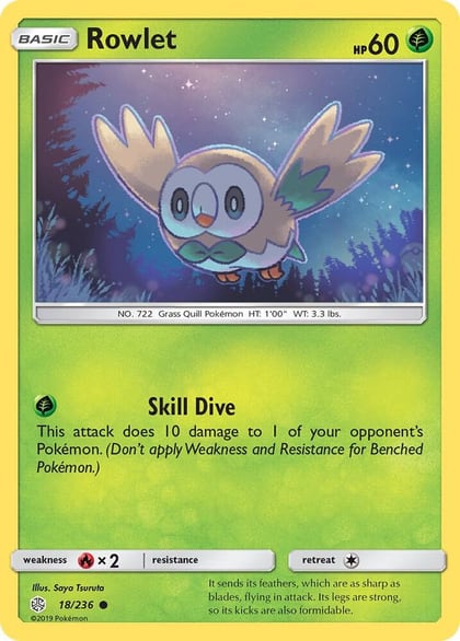 Rowlet - 18/236, SM - Cosmic Eclipse 18/236