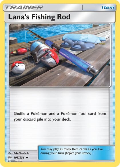 Lana's Fishing Rod, SM - Cosmic Eclipse 195/236