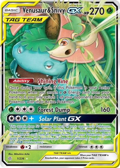 Venusaur & Snivy GX, SM - Cosmic Eclipse 1/236