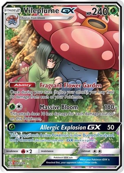 Vileplume GX (Full Art), SM - Cosmic Eclipse 211/236