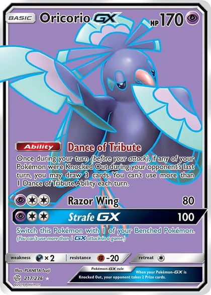 Oricorio GX (Full Art), SM - Cosmic Eclipse 217/236