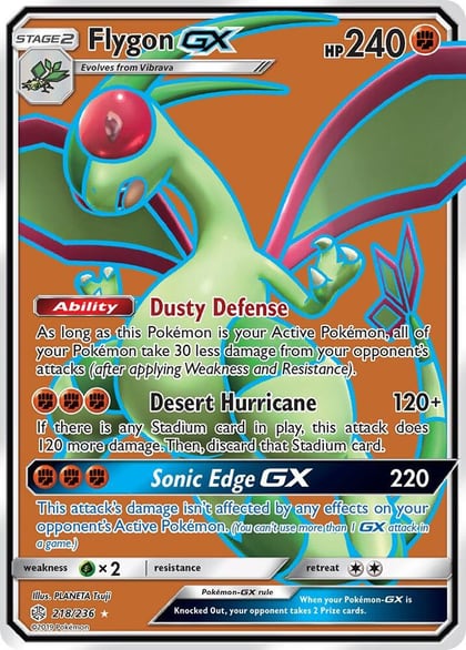 Flygon GX (Full Art), SM - Cosmic Eclipse 218/236