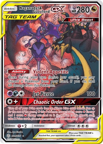Naganadel & Guzzlord GX (Alternate Full Art), SM - Cosmic Eclipse 224/236