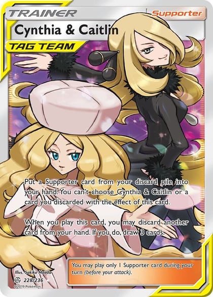 Cynthia & Caitlin (Full Art), SM - Cosmic Eclipse 228/236