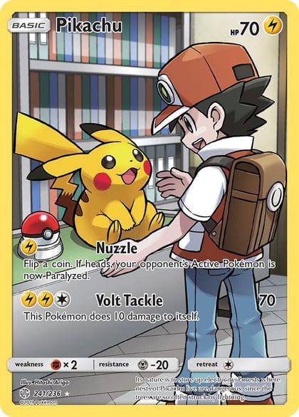 Pikachu (Secret), SM - Cosmic Eclipse 241/236
