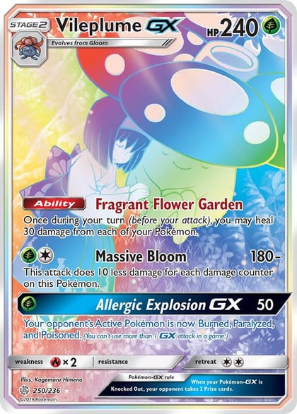 Vileplume GX (Secret), SM - Cosmic Eclipse 250/236