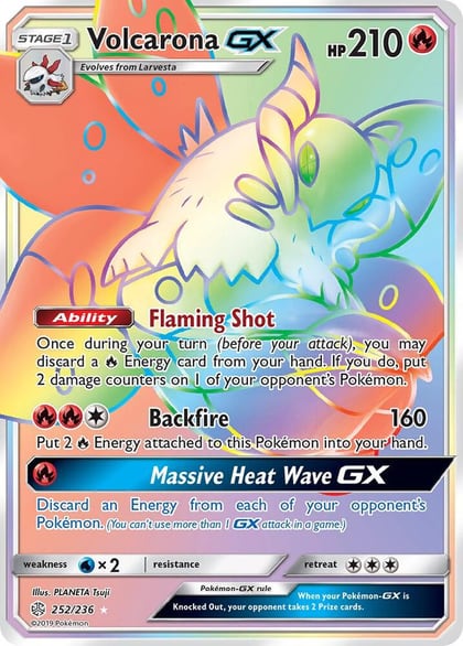 Volcarona GX (Secret), SM - Cosmic Eclipse 252/236