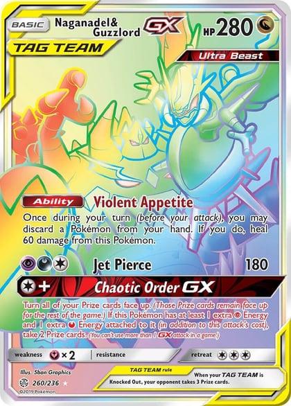 Naganadel & Guzzlord GX (Secret), SM - Cosmic Eclipse 260/236