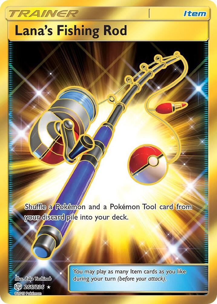 Lana's Fishing Rod (Secret), SM - Cosmic Eclipse 266/236