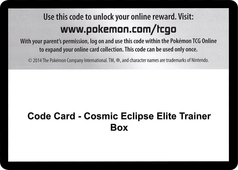 Code Card - Cosmic Eclipse Elite Trainer Box, SM - Cosmic Eclipse P266442