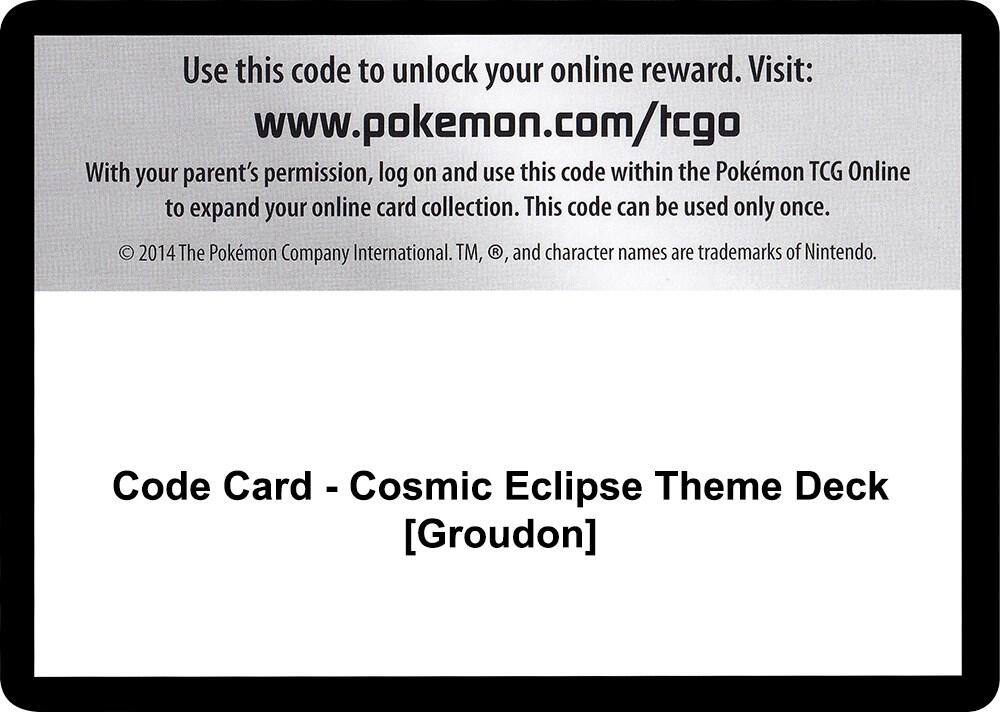 Code Card - Cosmic Eclipse Theme Deck [Groudon], SM - Cosmic Eclipse P266446