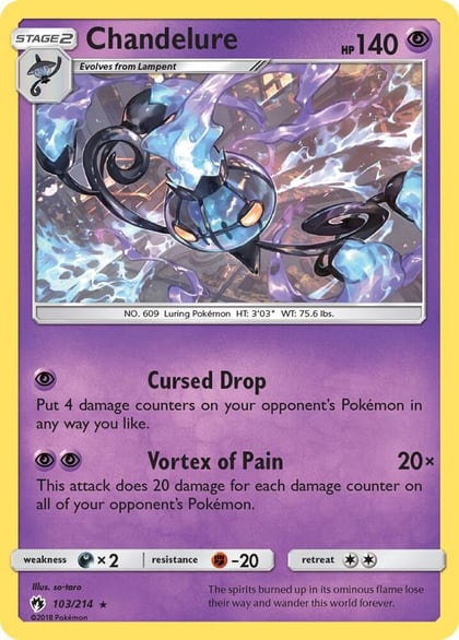 Chandelure, SM - Lost Thunder 103/214