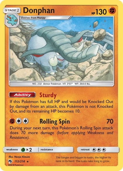 Donphan, SM - Lost Thunder 112/214