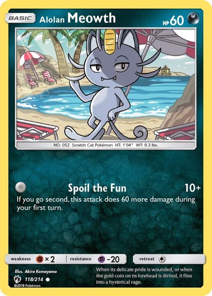 Alolan Meowth, SM - Lost Thunder 118/214
