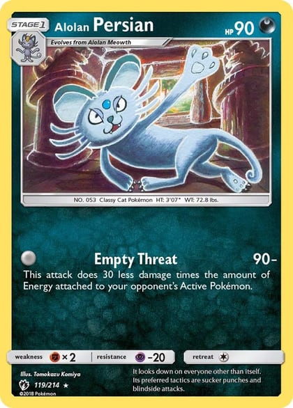 Alolan Persian, SM - Lost Thunder 119/214
