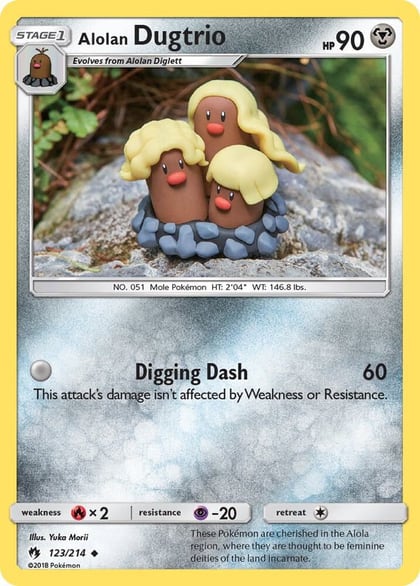 Alolan Dugtrio, SM - Lost Thunder 123/214