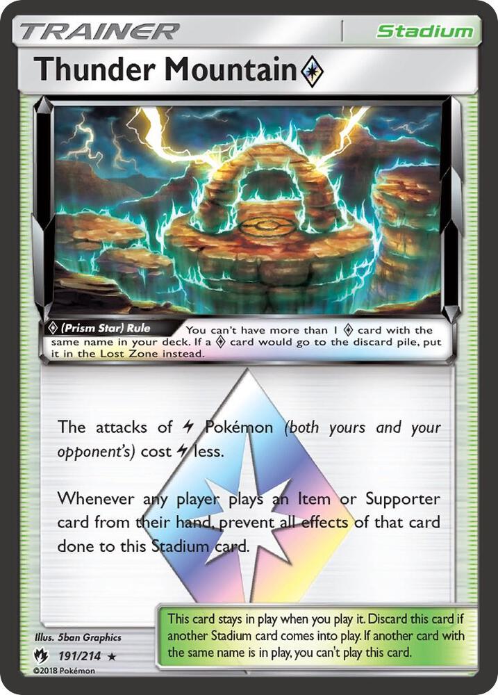 Thunder Mountain Prism Star, SM - Lost Thunder 191/214
