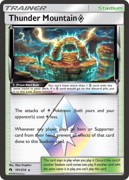 Thunder Mountain Prism Star, SM - Lost Thunder 191/214