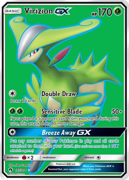 Virizion GX (Full Art), SM - Lost Thunder 197/214