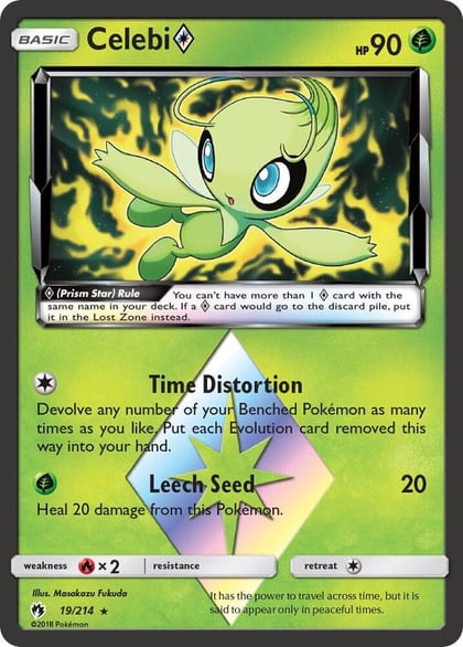 Celebi Prism Star, SM - Lost Thunder 19/214