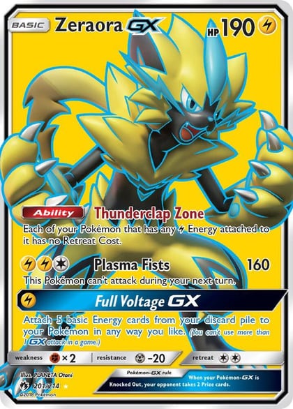 Zeraora GX (Full Art), SM - Lost Thunder 201/214
