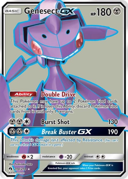 Genesect GX (Full Art), SM - Lost Thunder 204/214