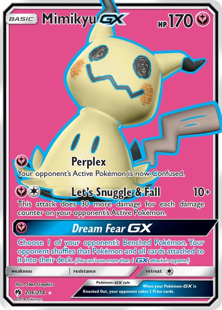 Mimikyu GX (Full Art), SM - Lost Thunder 206/214
