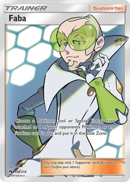 Faba (Full Art), SM - Lost Thunder 208/214