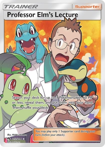 Professor Elm's Lecture (Full Art), SM - Lost Thunder 213/214