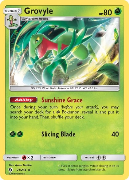 Grovyle, SM - Lost Thunder 21/214