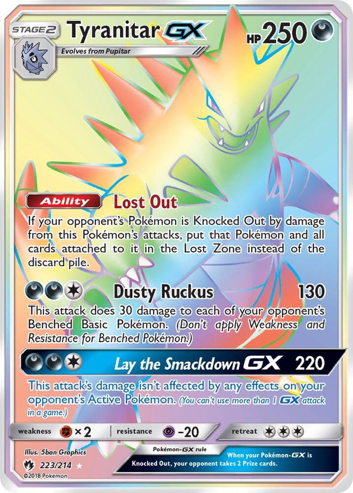 Tyranitar GX (Secret), SM - Lost Thunder 223/214