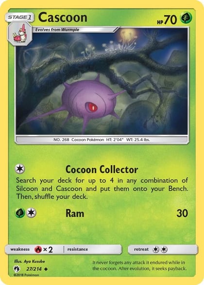 Cascoon, SM - Lost Thunder 27/214