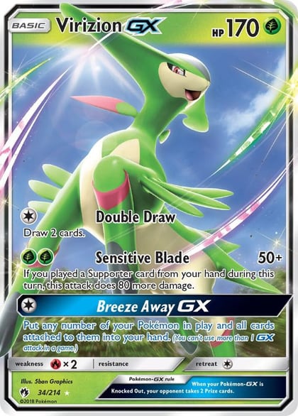 Virizion GX, SM - Lost Thunder 34/214
