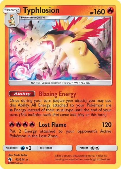 Typhlosion, SM - Lost Thunder 42/214