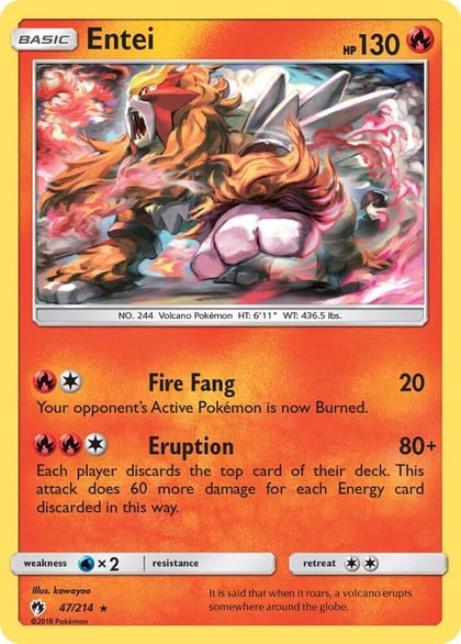 Entei, SM - Lost Thunder 47/214