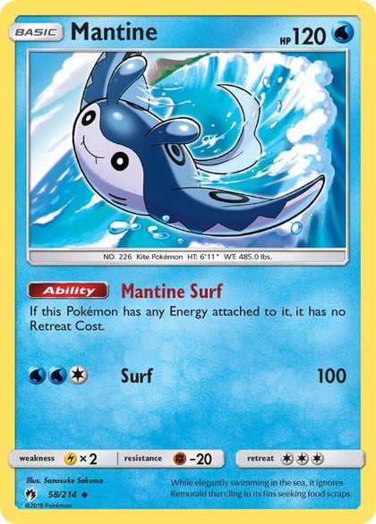 Mantine, SM - Lost Thunder 58/214