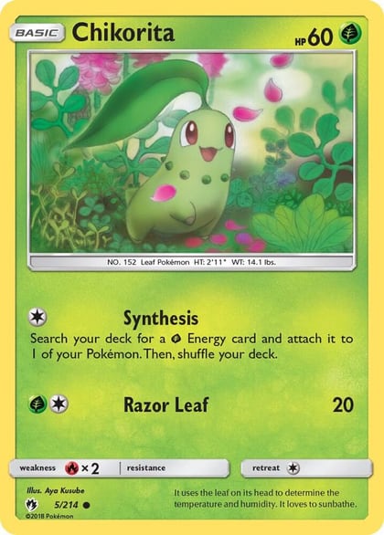 Chikorita (5), SM - Lost Thunder 5/214