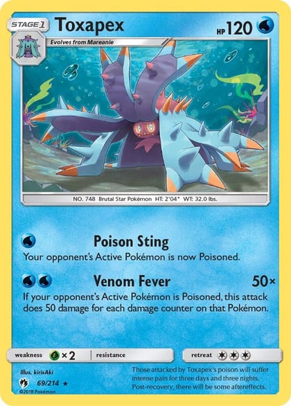 Toxapex, SM - Lost Thunder 69/214