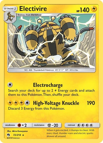 Electivire, SM - Lost Thunder 72/214