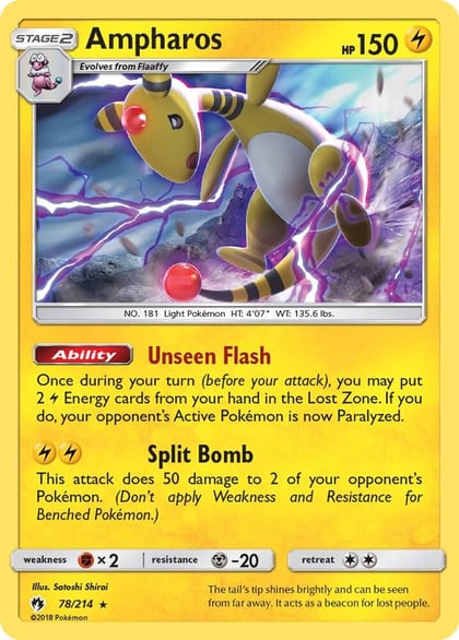 Ampharos, SM - Lost Thunder 78/214