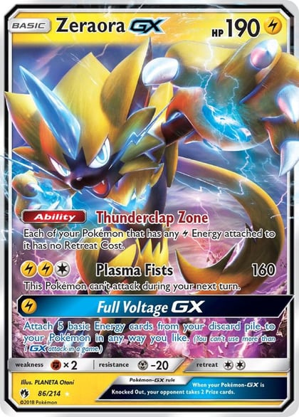 Zeraora GX, SM - Lost Thunder 86/214