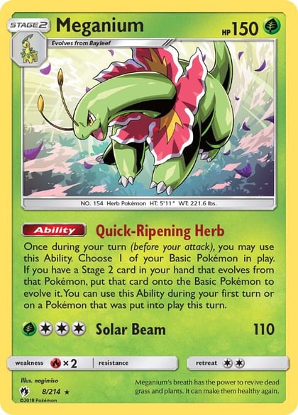 Meganium, SM - Lost Thunder 8/214