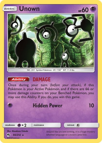 Unown (90), SM - Lost Thunder 90/214