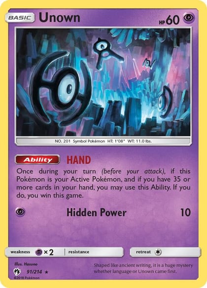 Unown (91), SM - Lost Thunder 91/214